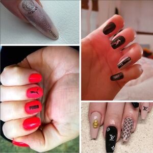 Gold YSL Designer Artwork Self Adhesive Stickers Brand Logo NEW